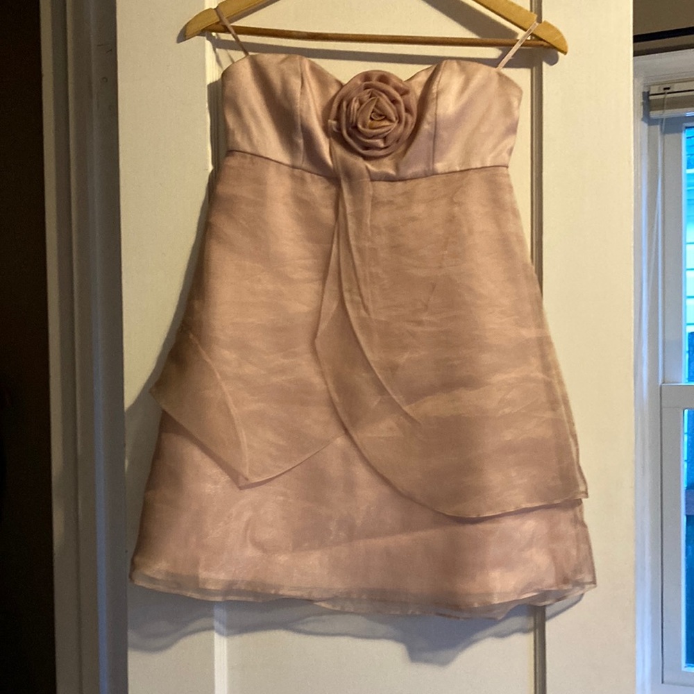most beautiful soft pink lacey dress for petite girls prom night!